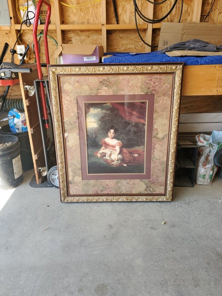 Miss Peel Photo With Gold Frame