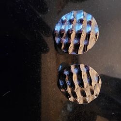 Gorgeous Vintage Signed Trifari Silver Earrings 