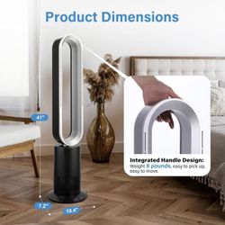 Simple Deluxe 45 Inch Bladeless Tower Fan with Remove, Cooling Fan for Indoor Use, Oscillating Fan f