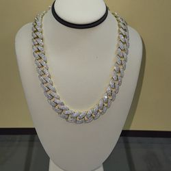 Silver & Gold Cuban Chain