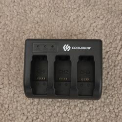3 Slots Battery Charger Rechargeable Battery Station for Travel GoPro HERO 2018 GoPro HERO 8/7/6/5 Hiking