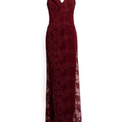 Burgundy Lace Dress 