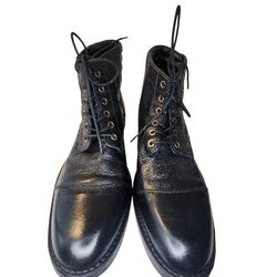 CLARKS X NORTON MAN COMBAT BOOTS MINT CONDITION BLACK SZ 12/46

