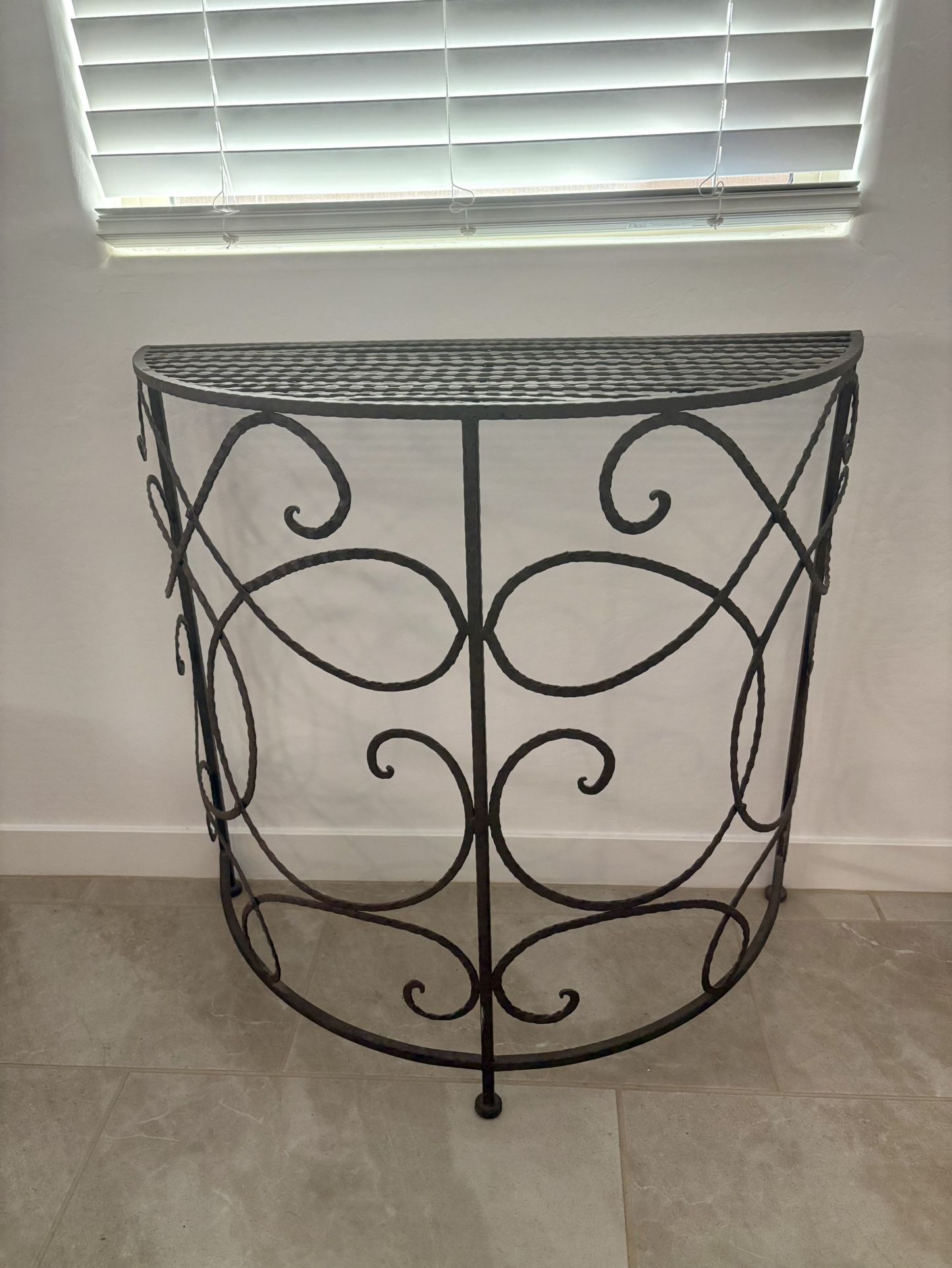 Half Moon Console Table- Metal 