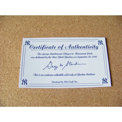 NY New York Yankees George M. Steinbrenner Yankee Stadium plaque pin