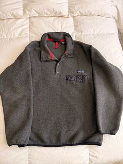 Patagonia Synchilla Snap-T Fleece Pullover Men’s Medium Gray Black