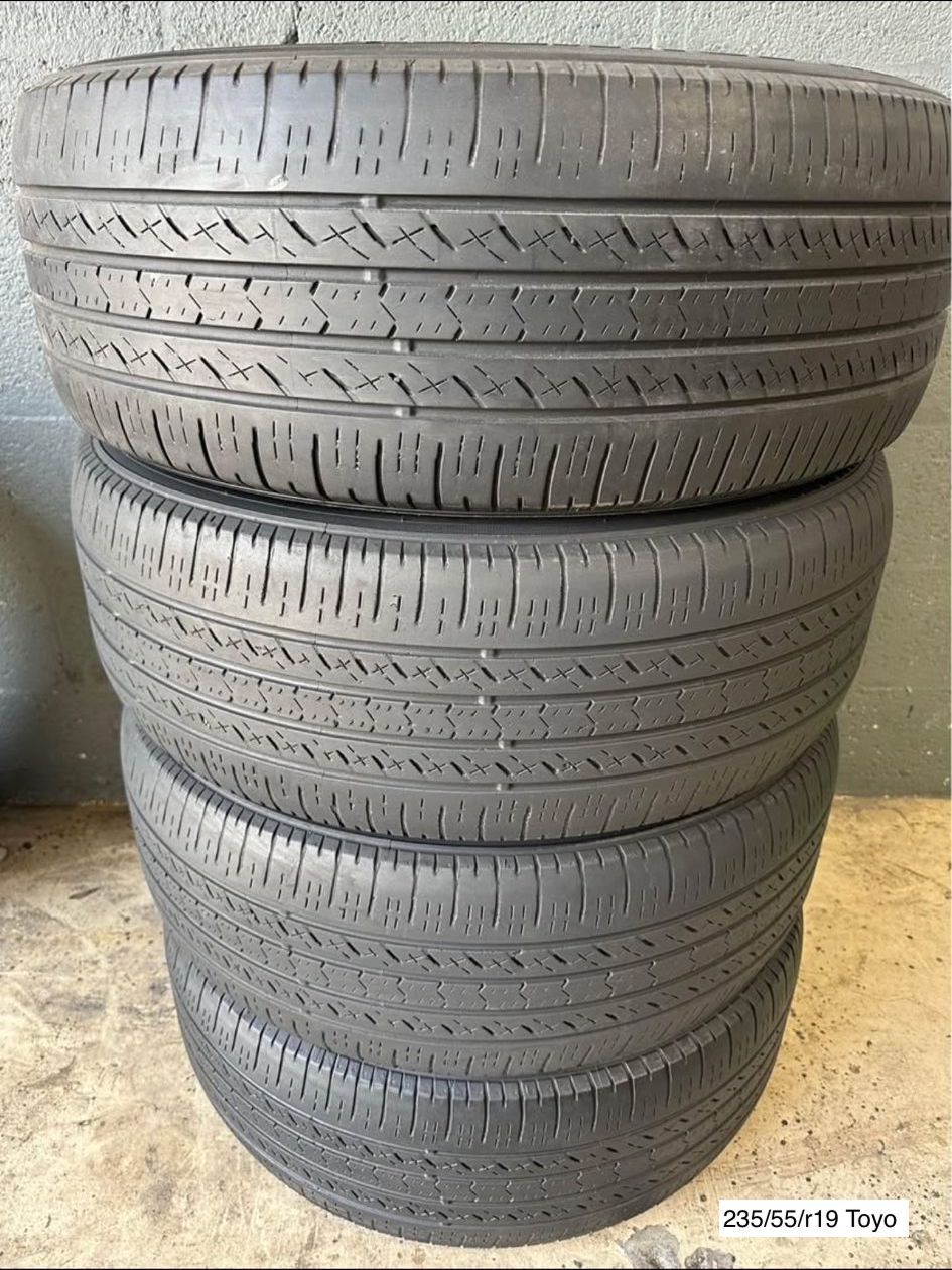 235/55/r19 Toyo All Four (4) tires 