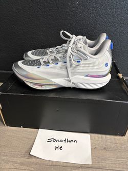 Sz 9 Anta Eclosion Type 2 Silver Curry Li-Ning Basketball Sneakers