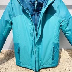 Girls Hooded Jacket Size 10-12 New. Removable Liner 