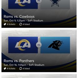 4 Rams Tickets Section 517 Row 11(all Games Available) 