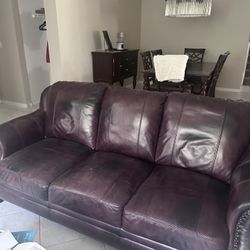 Two Leather Sofas