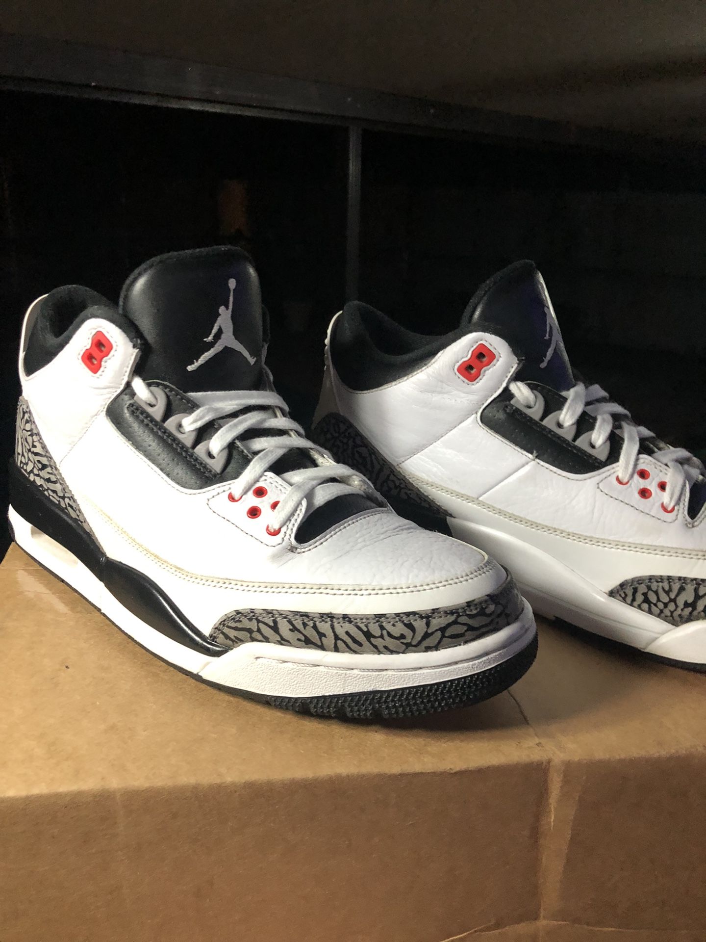 Size 10.5 With Box Jordan 3 Fire Red Denim 