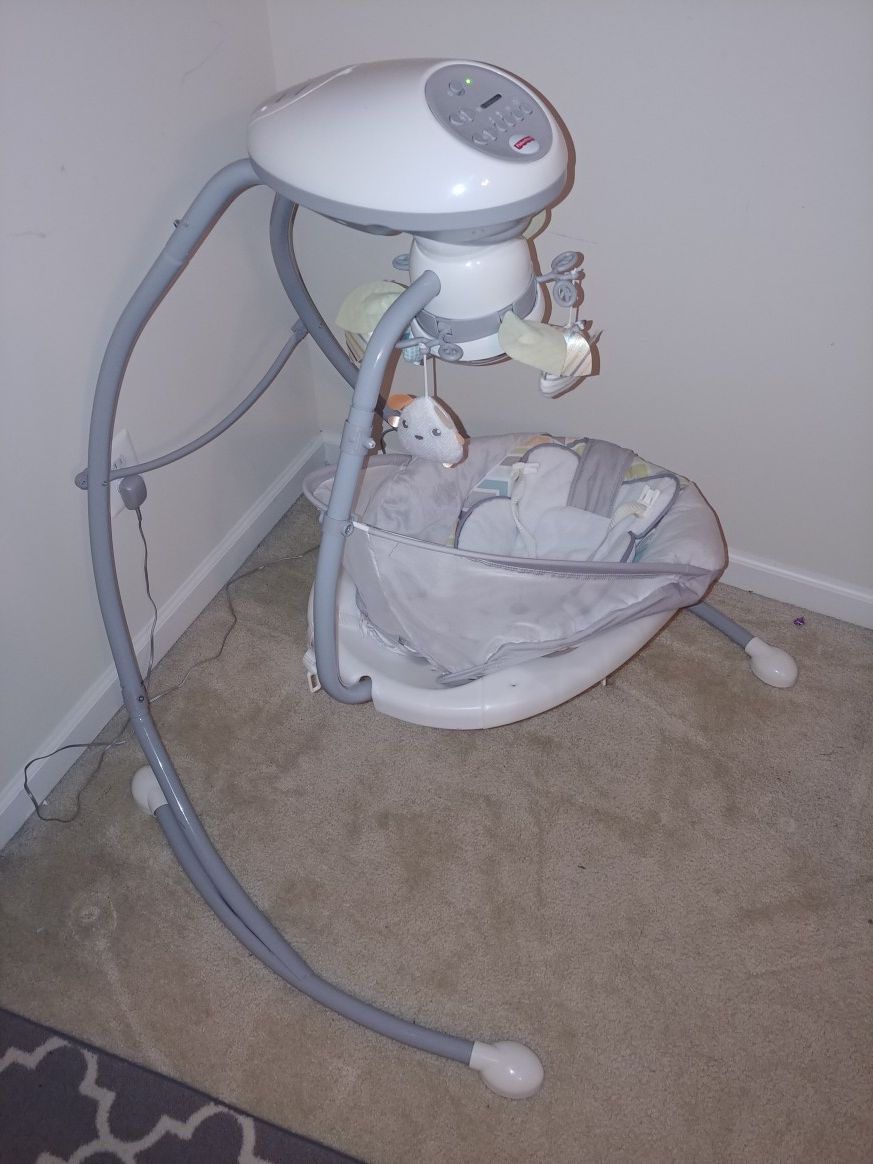 Great Fisher Price baby swing. $50