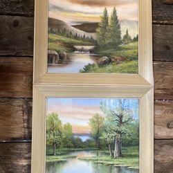 Andrew Gunderson Pastels (pair)