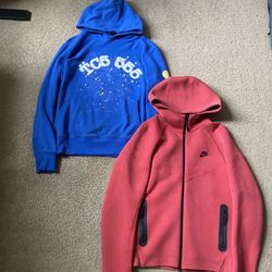 Sp5der Hoodie & Nike Tech (BUNDLE)