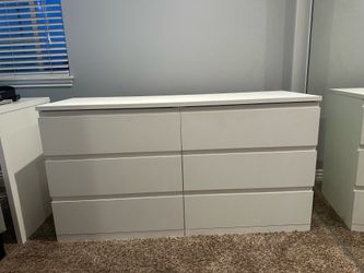 IKEA STORKLINTA white 6 drawer 55x19x29