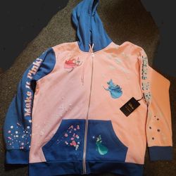 Brand new Her universe Disney Sleeping Beauty Fairies Color Block Zippered Hoodie size XL