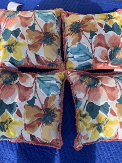 Colorful Springtime Couch Pillows