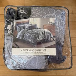 14 Piece Cotton Comforter Set with Sheets, King