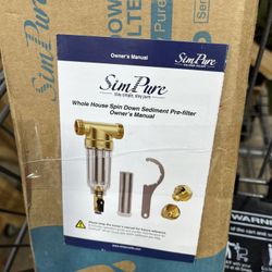 SimPure Whole House Sediment Filter For Well Water