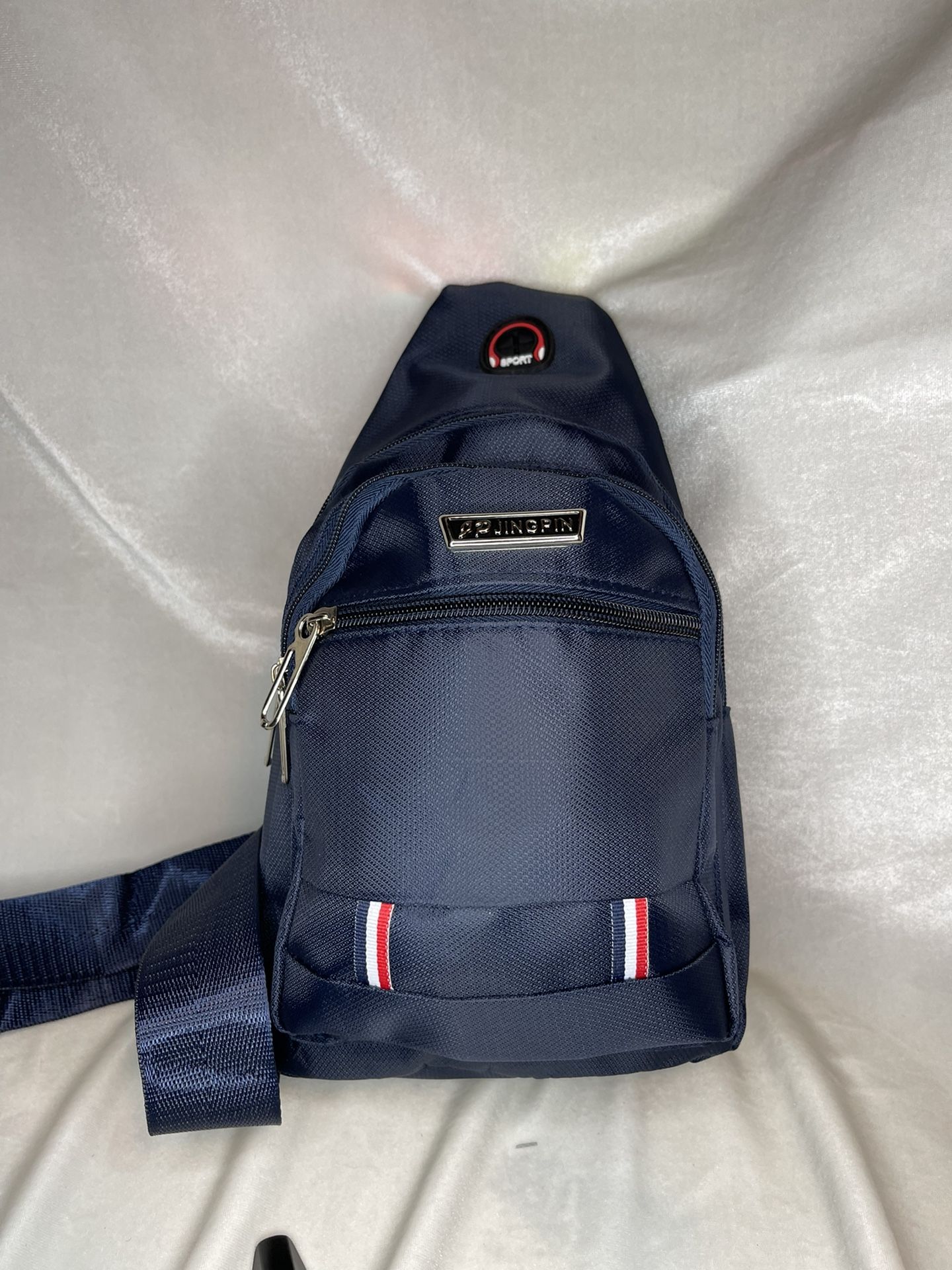 Mens Navy Blue Sling Bag Chest Packs Cross Body Travel Shoulder Backpack NEW