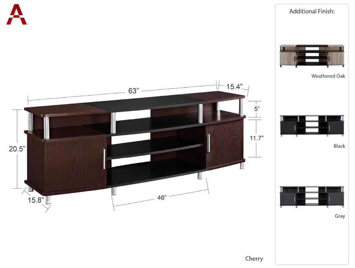 TV-Stand (only), Used- Looks Like New. Pickup Only. Can Fit Up to 75” Tv