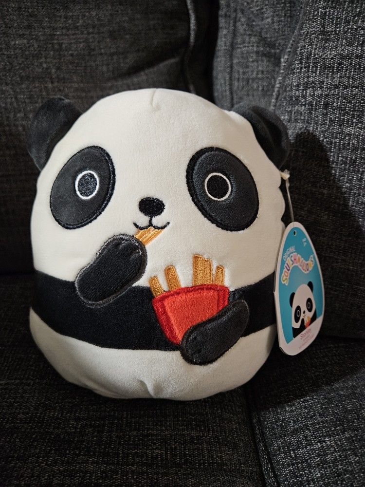 Squishmallows Panda Stanley With Fries 7"