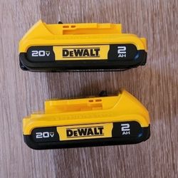 Dewalt 20v Batteries 2.0 Brand New