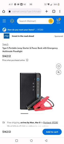 Type S Portable Jump Starter & Power Bank for Sale in Portland, OR - OfferUp