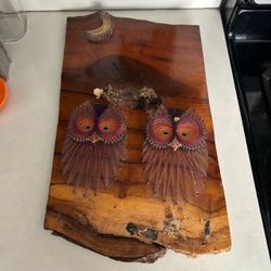 Vintage 70's String Art Owl Design | Nails and String Art