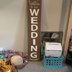 Wooden Welcome To Our Wedding Sign