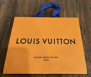 LOUIS VUITTON Small Orange Authentic EMPTY Shopping Bag