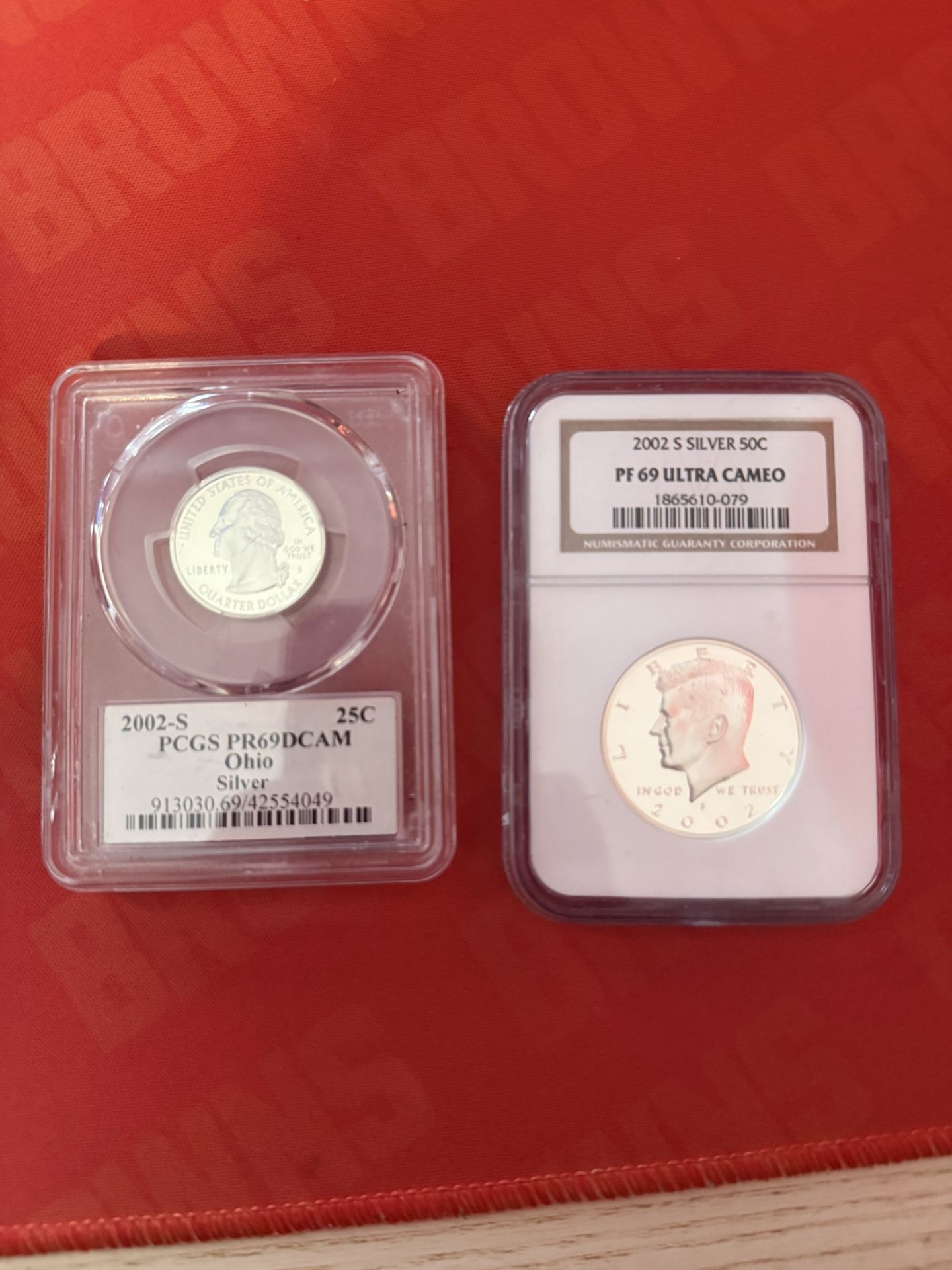 2002 Silver Ohio Quarter - 2002 Silver PF Ultra Cameo Half Dollar
