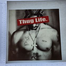 Iron On Heat Transfer  Good For T-shirts Sweaters Jackets T Shirt Design Size Is About 10x10 Thug Life #122