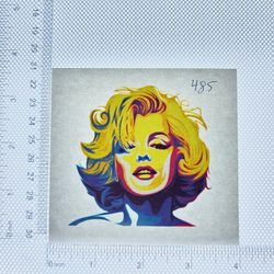 Iron On Heat Transfer  Good For T-shirts Sweaters Jackets T Shirt Design Size Is About 3x3  Marilyn Monroe #485