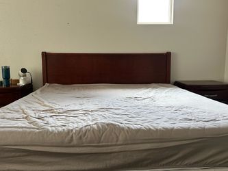 King size bed frame w/ dresser and night stands