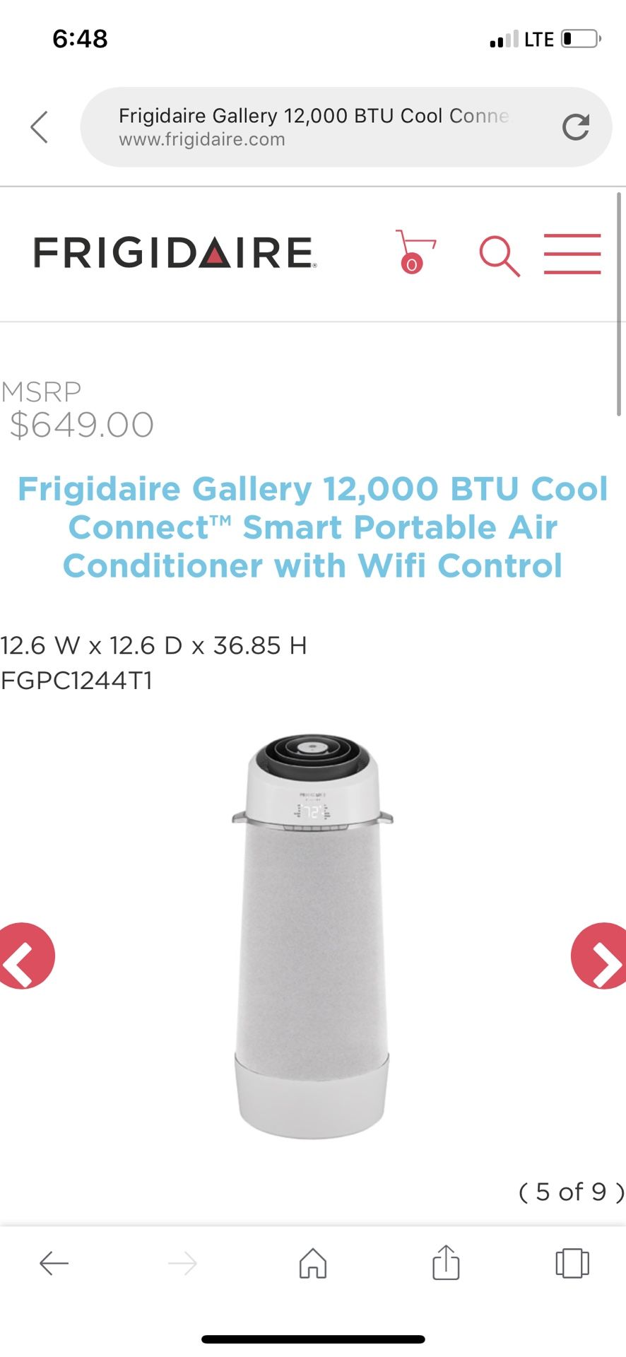 Frigidaire Cool Connect portable AC unit