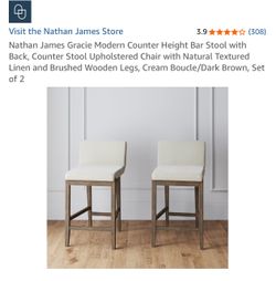 Nathan James Gracie Counter Height Bar Stools Set of 4
