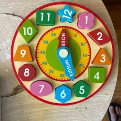 Melissa & Doug Shape Sorting Clock - Wooden Educational Toy