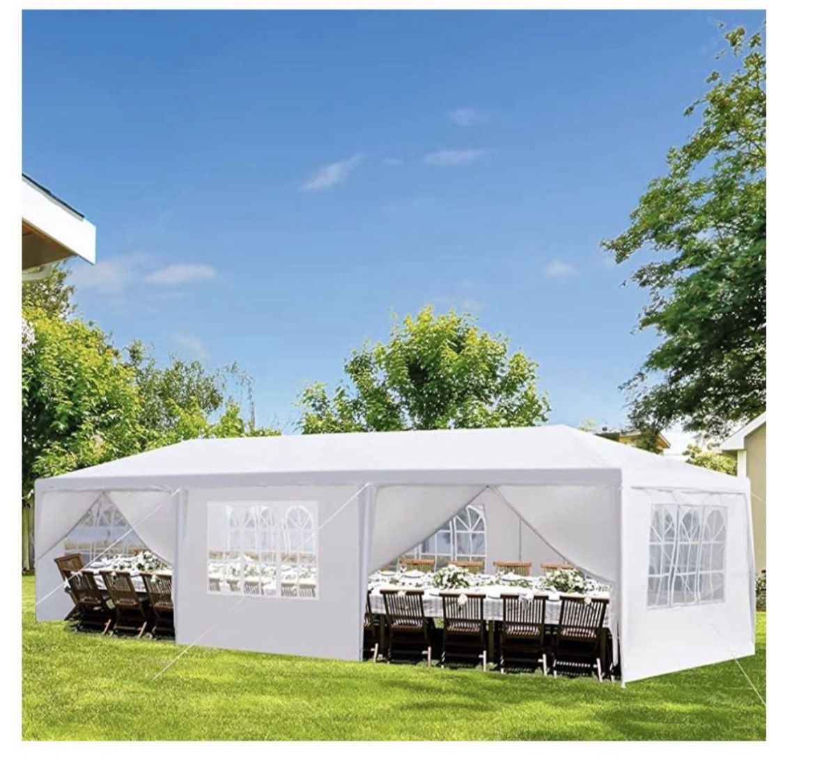 10x30 wedding party tent outdoor canopy tent with 8 side walls white final saleee!!!ll⛺️⛺️