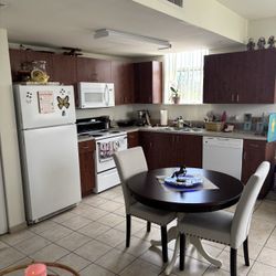 43” Round Dining Table And 2 Chairs