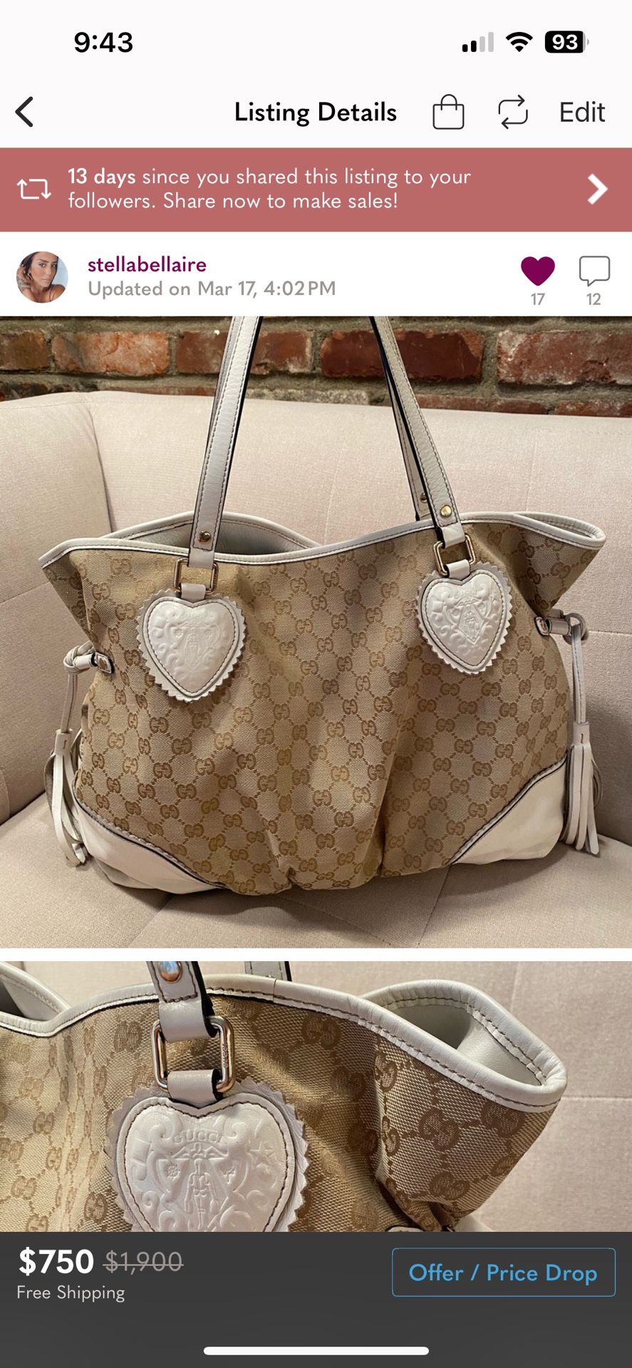 Gucci tote bag