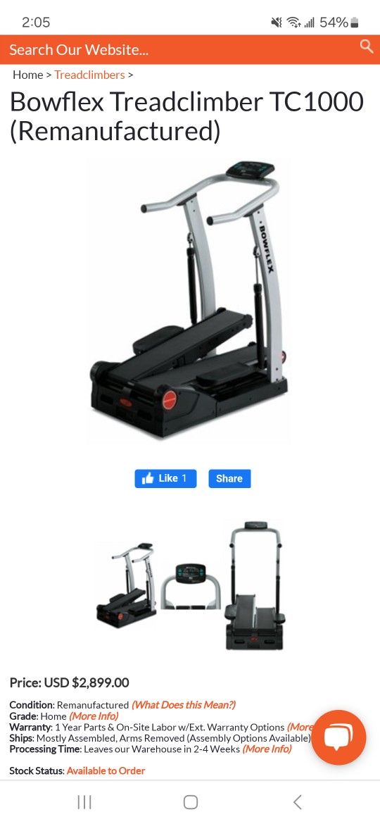 Bowflex Tread Climber