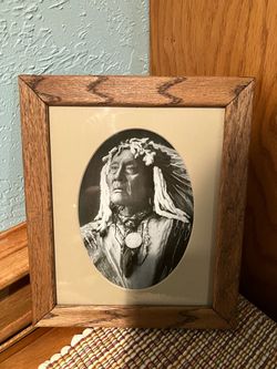Framed picture of High Bear (a Sioux Lakota leader) (photographed by Frank A. Rinehart)
