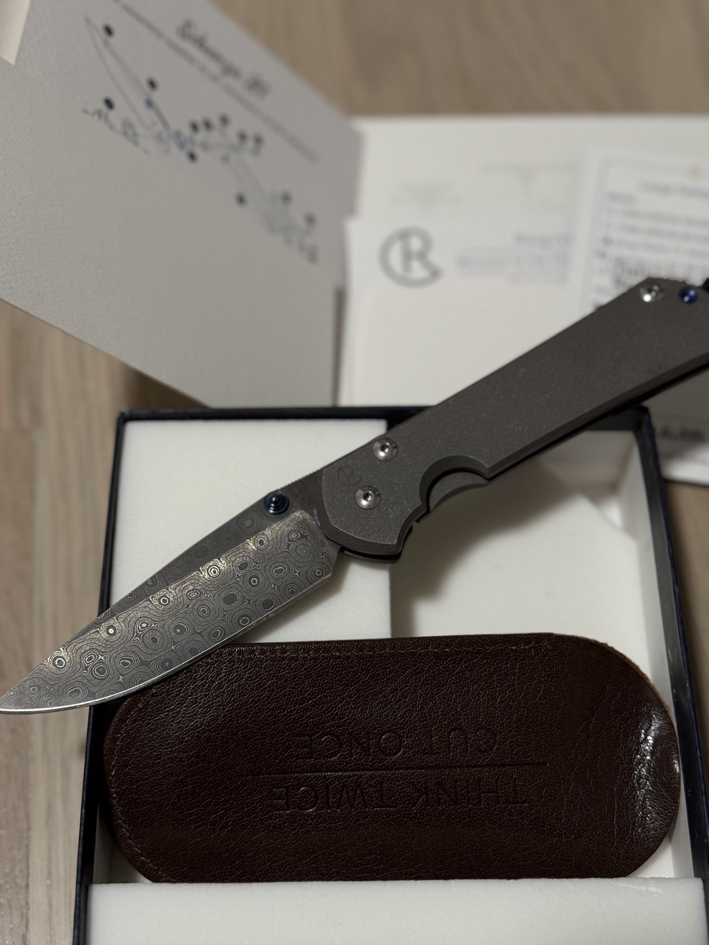 Large Chris reeve sebenza 31 Raindrop Damascus