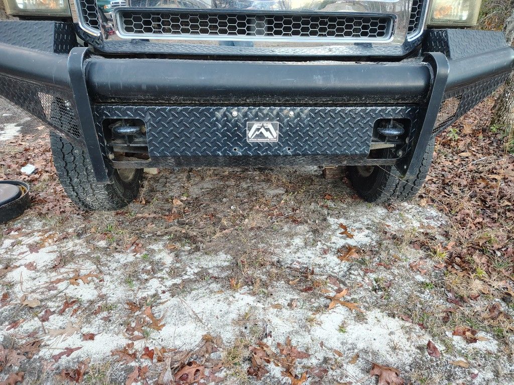 FabFour Black Steel Front And Rear Bumpers For F250