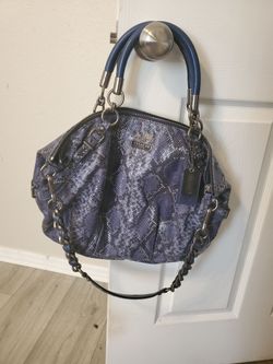 Large Coach Skakeskin Shoulder Bag