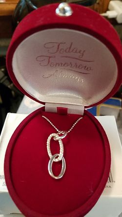 Today tomorrow always silver necklace