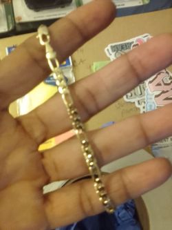 4mm 14 k figero 7" bracelet