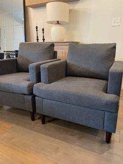 New 2 Accent Chairs in Dark gray Color !